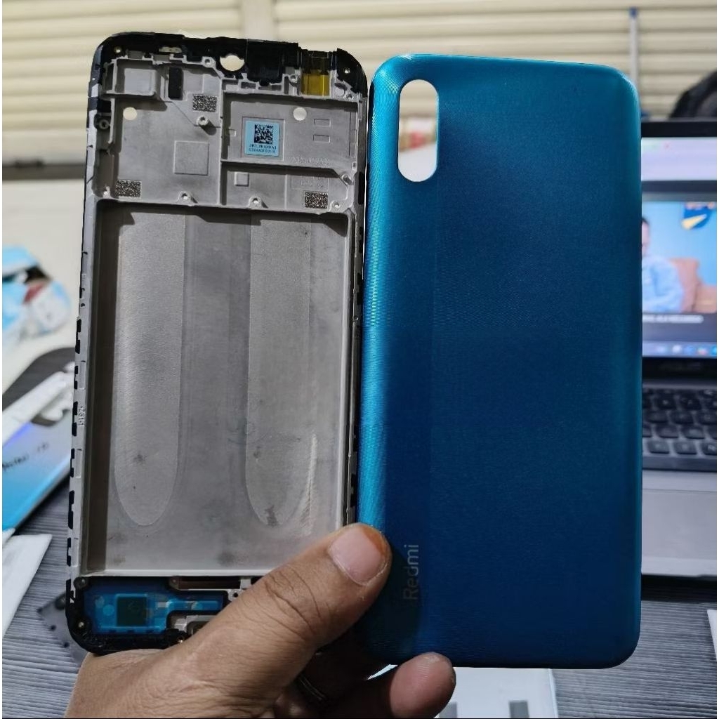 Housing Casing Kesing Full Set Xiaomi REDMI 9A BackDoor Tutup Belakang + Frame LCD Fullset + Tombol