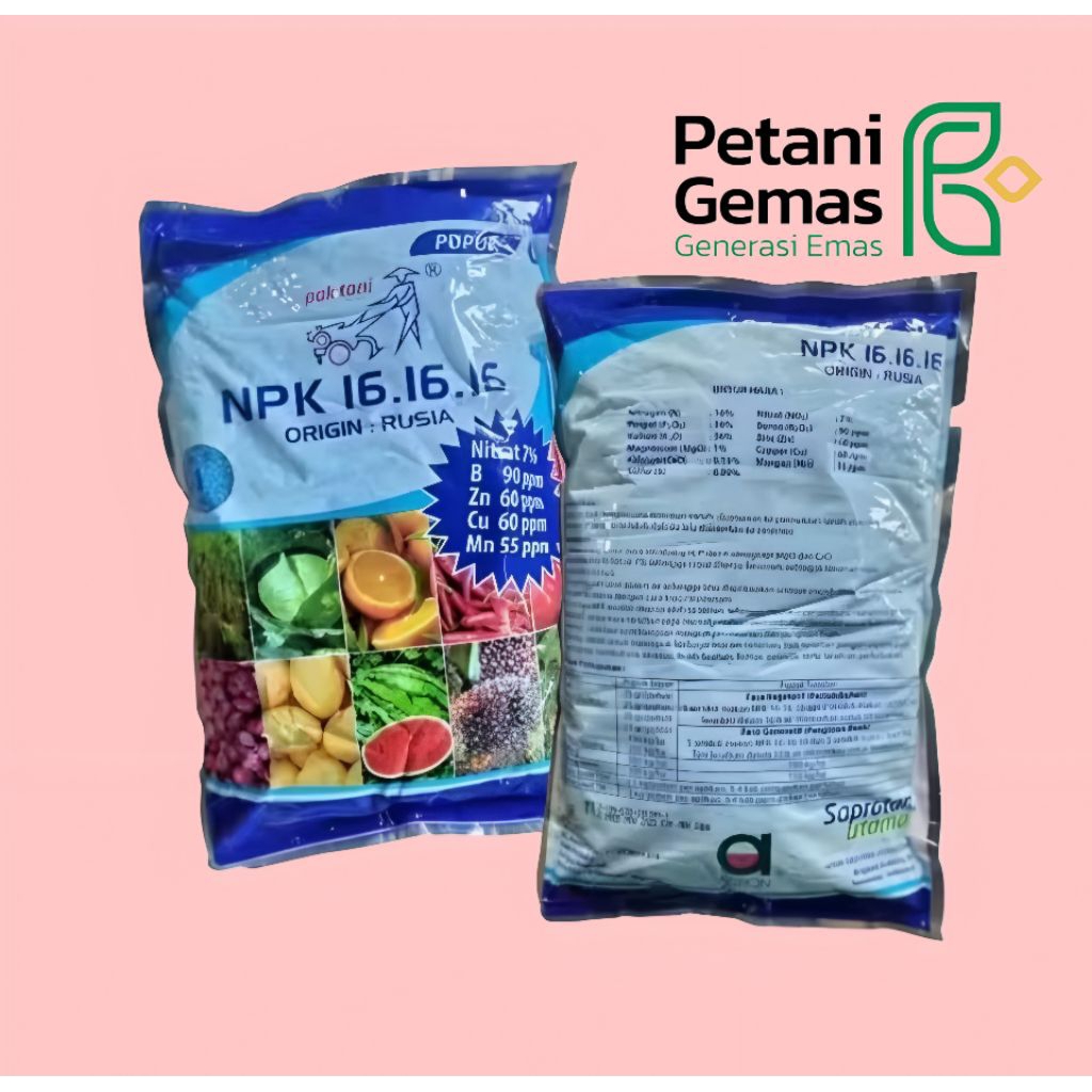npk pak tani 16 16 16 isi bersih 1kg