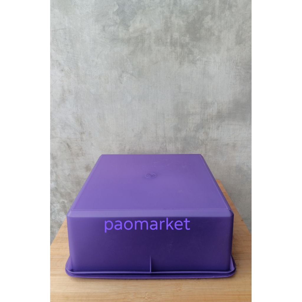 tupperware square keeper 10 liter warna ungu purple 10 l - wadah dokumen piring peralatan makan lauk