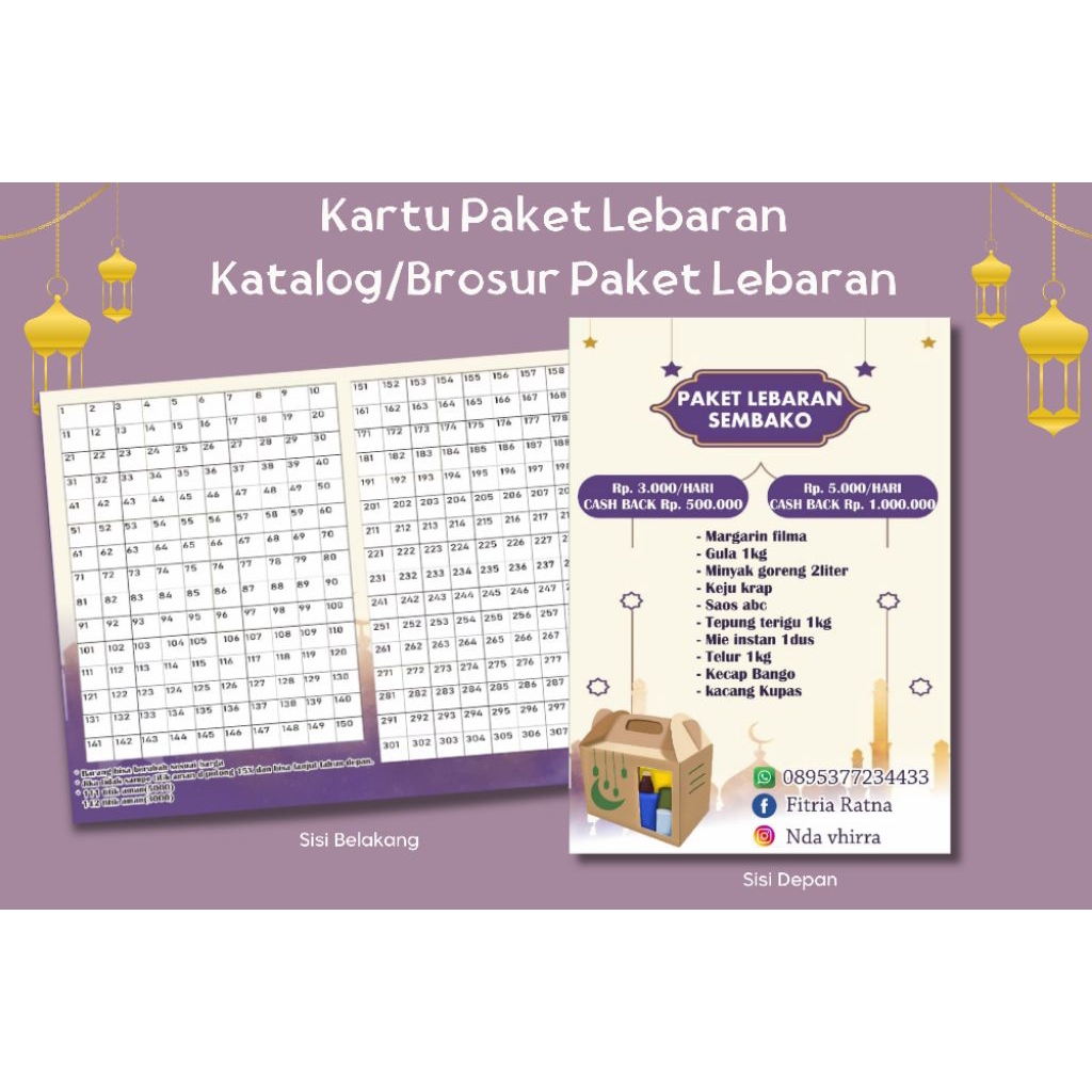 kartu paket lebaran/brosur kartu paket lebaran/kartu paket