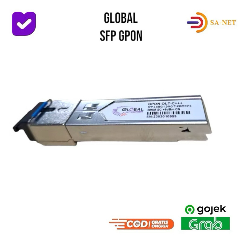 SFP GPON BY GLOBAL - SUPPORT OLT GPON GLOBAL VSOL HIOSO HSGQ ZTE HUAWEI DLL