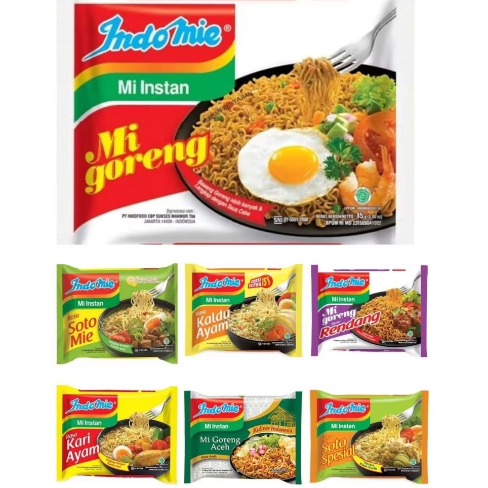 INDOMIE GORENG/INDOMIE SOTO/INDOMIE KALDU AYAM/INDOMIE GORENG/INDOMIE GORENG ACEH