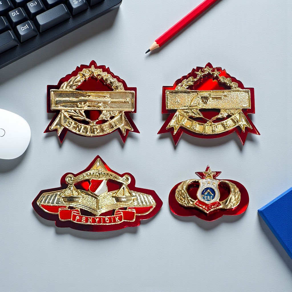 Pin penyidik Polri/ Pin sar Polri/ Pin Sniper Panjang Polri/ Pin sniper pendek Polri