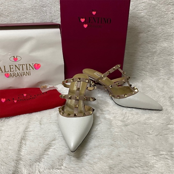 Sendal Sandal Sepatu Mules Heels Wanita Kulit Asli VGRMHW