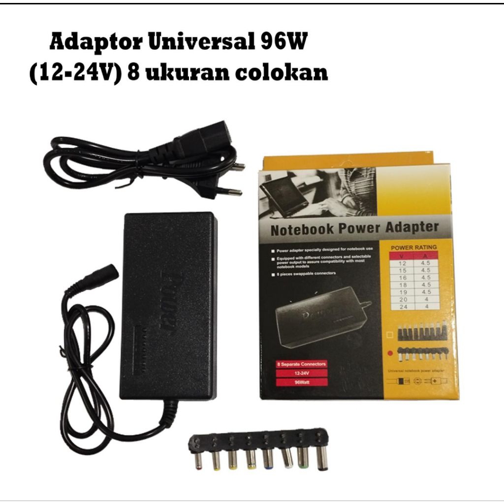 Adaptor Universal 96 Watt / Adaptor Universal Laptop