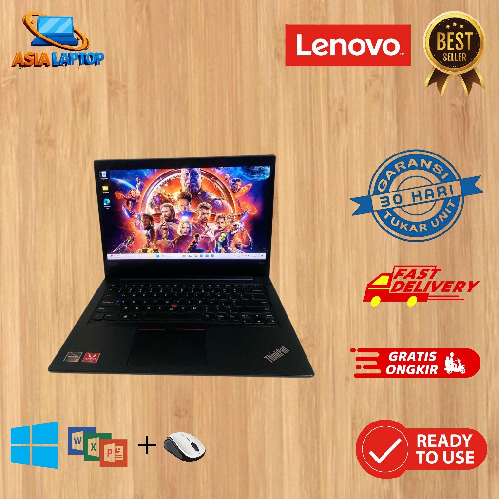 Lenovo Thinkpad E495 RYZEN 7 14inch RAM 8 SSD 256. Bergaransi | Original 100%