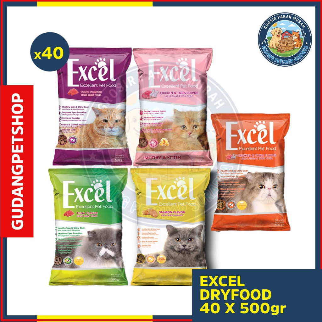 (SAK) Excel Cat Kitten - Excel Cat Donat - Excel Cat Salmon - Excel Segitiga - Excel Ikan - Excel Ca