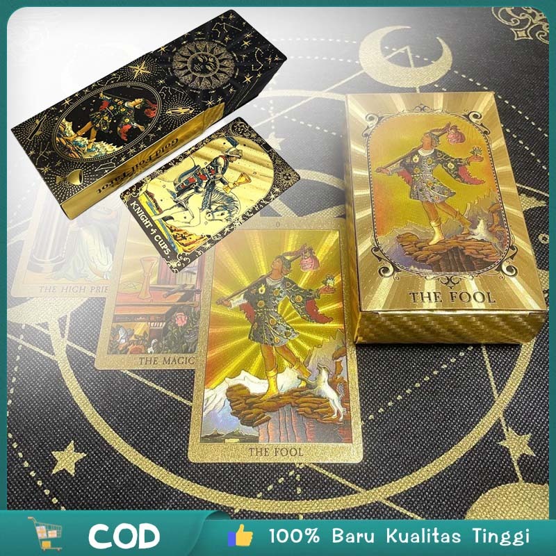 Kartu Tarot Foil Tarot Kartu Tarot Emas Tarot Deck  Tarot Bronzing