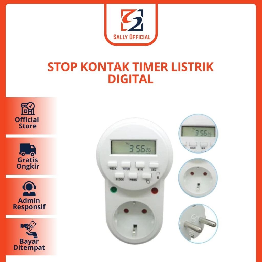 Stop Kontak Timer Listrik Digital stopkontak otomatis Digital Timer Switch(TIMER LISTRIK)