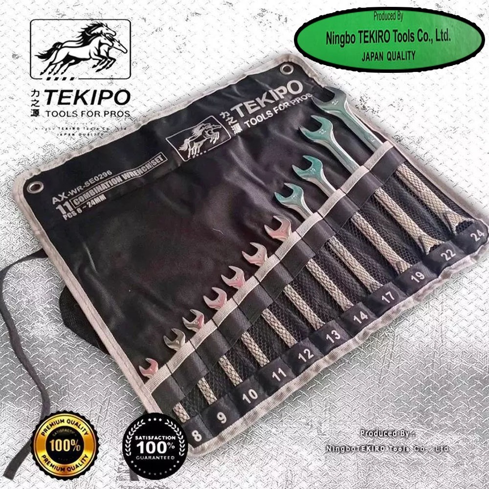 ORIGINAL TEKIRO/TEKIPO Kunci Ring Pas Set Tekiro 11 Pcs 8-24mm - Tekiro Kunci Ring Pas