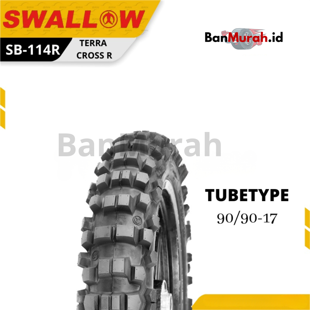 Ban Motor Trail Swallow SB-114 R TERRA CROSS Ukuran 90/90-17 Ring 17 TUBETYPE (NON TUBELESS)