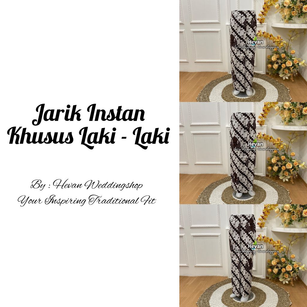 [1 Jarik] Jarik Cowok INSTAN Wiru Motif Batik | Standart & Jumbo