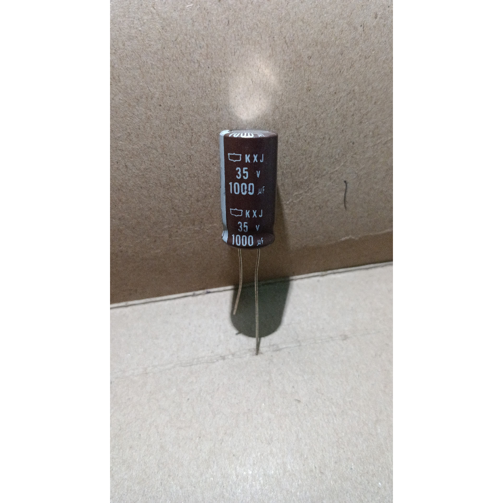 5995 kapasitor elco 1000uf 1000 uf 35v 35volt 35 volt nippon chemicon