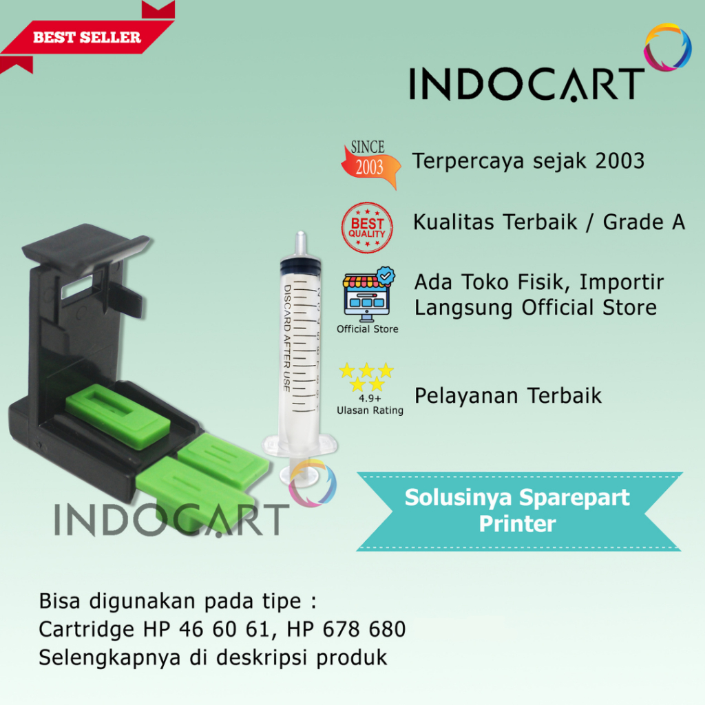 Refill Clip-Tool Kit-Klip Penyedot Tinta Cartridge HP 678 680