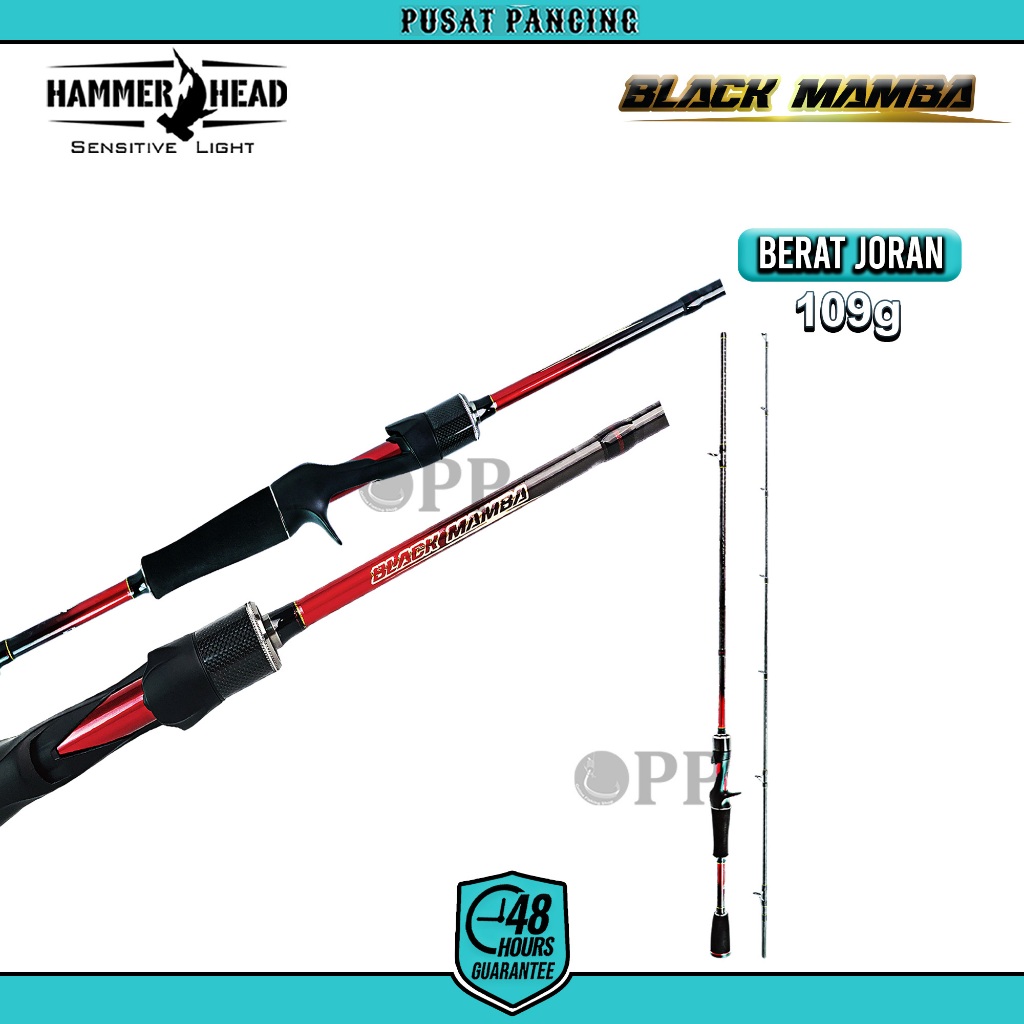 HAMMER HEAD Joran Pancing Baitcasting BLACK MAMBA Pro Series 180cm - 210cm X30 Carbon Blank Construc
