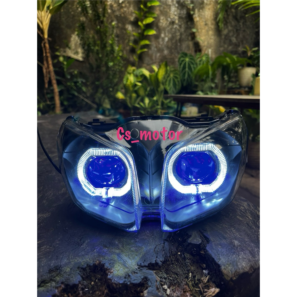 Reflektor lampu utama jupiter robot set biled projie tinggal pasang