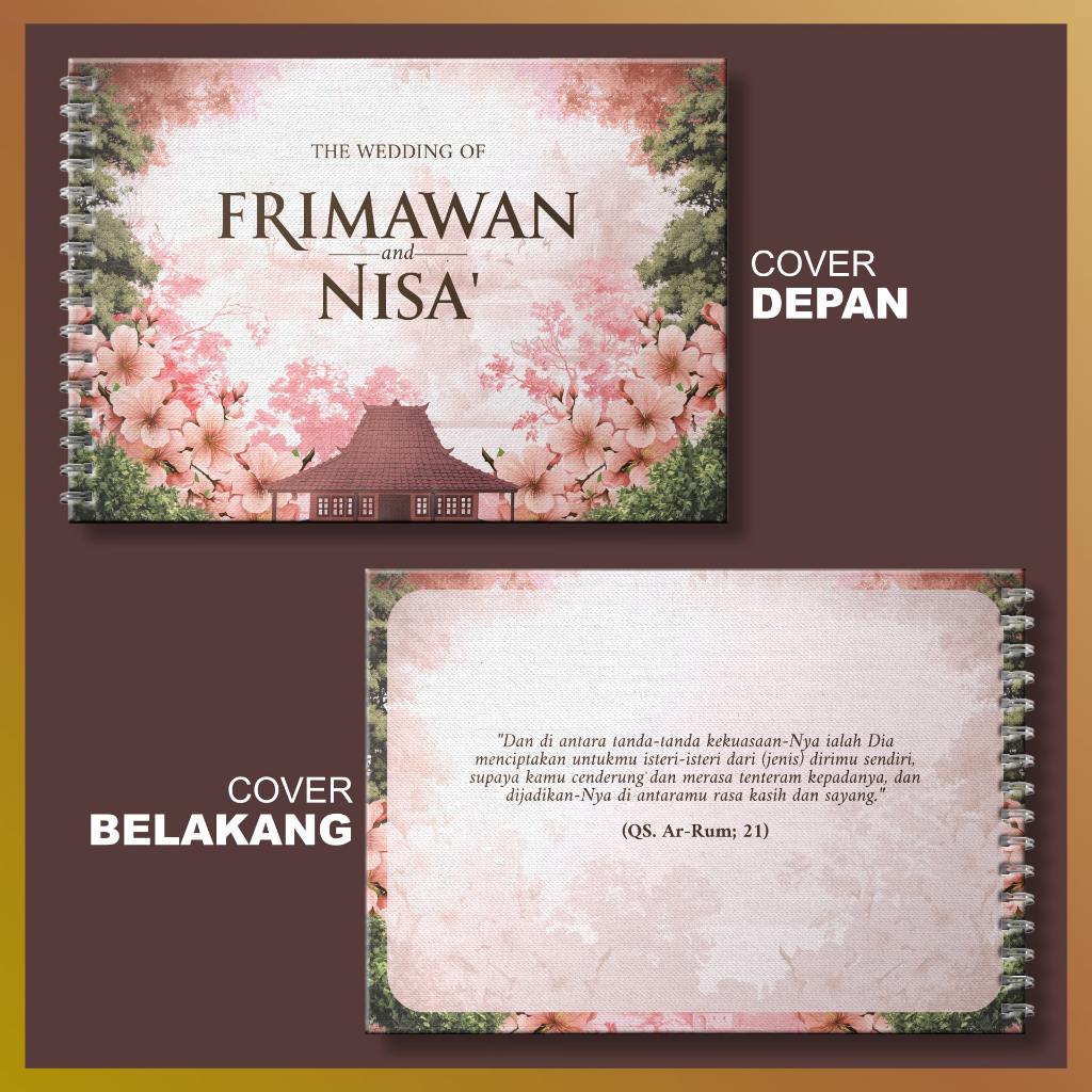 Guest Book Wedding Buku Tamu Pernikahan Custom Hard Cover Premium Kekinian Termurah By SPESIALIS BUK