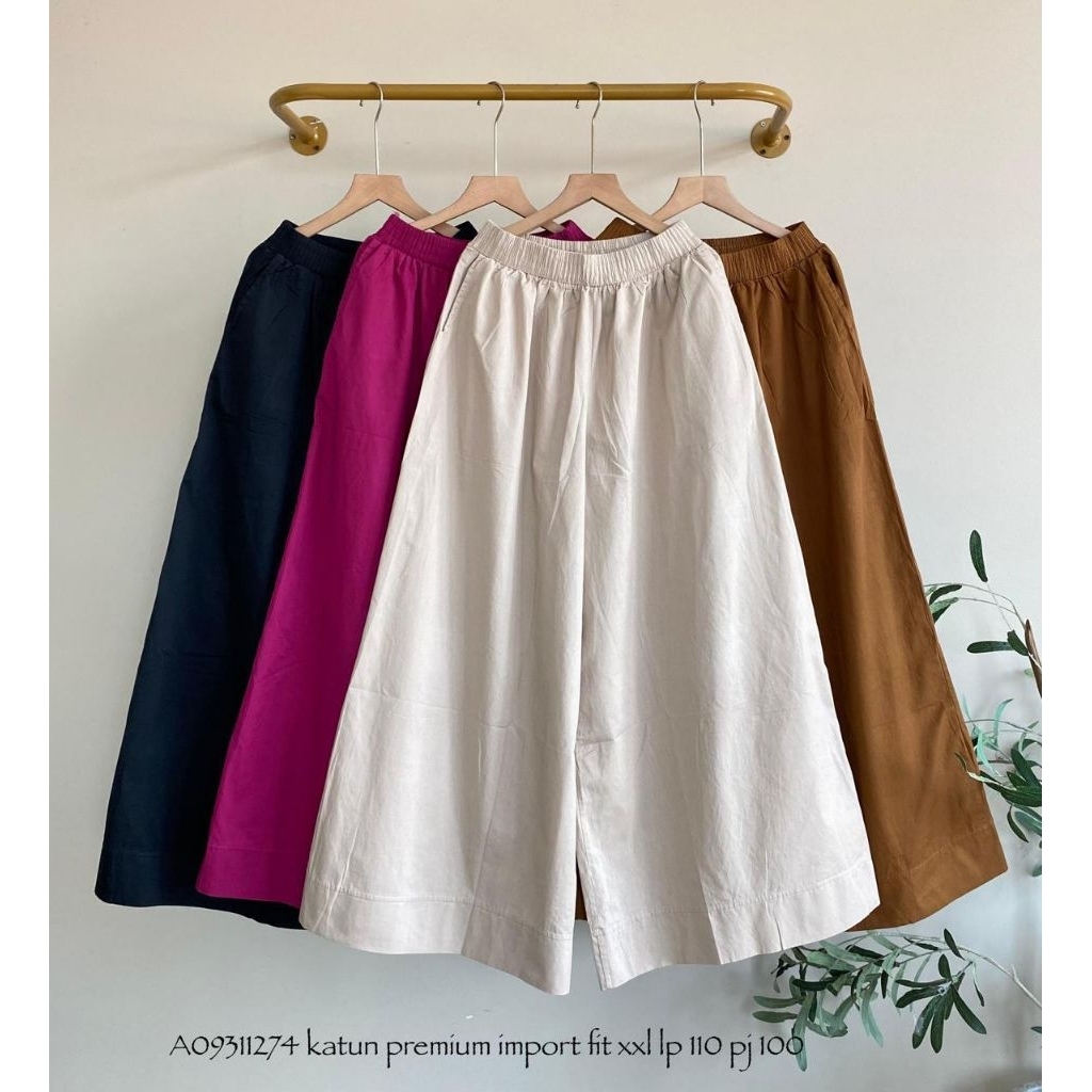 Celana kulot katun premium lp 110 fit xxl jumbo