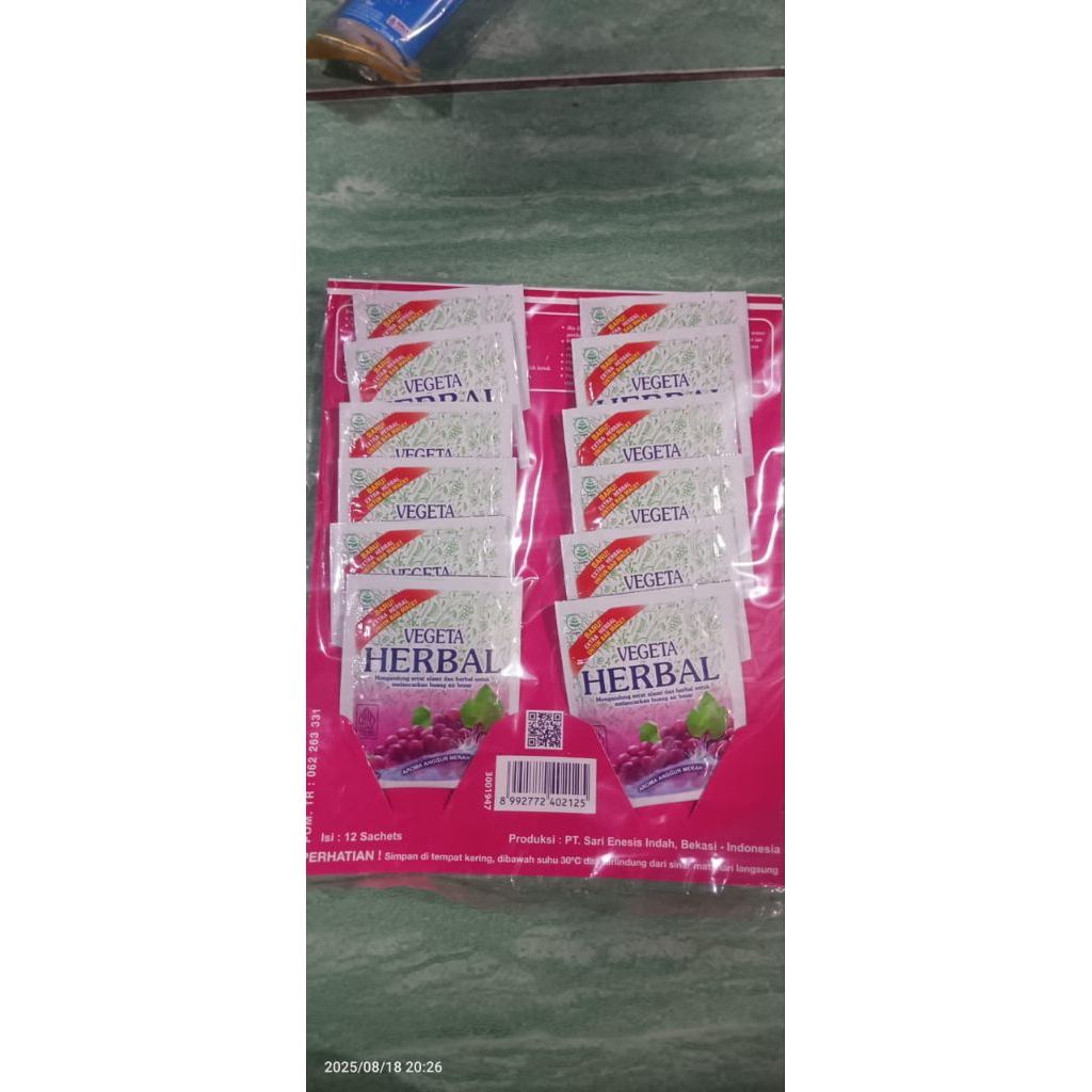 VEGETA HERBAL 50 grm @12 sachet/ hanger