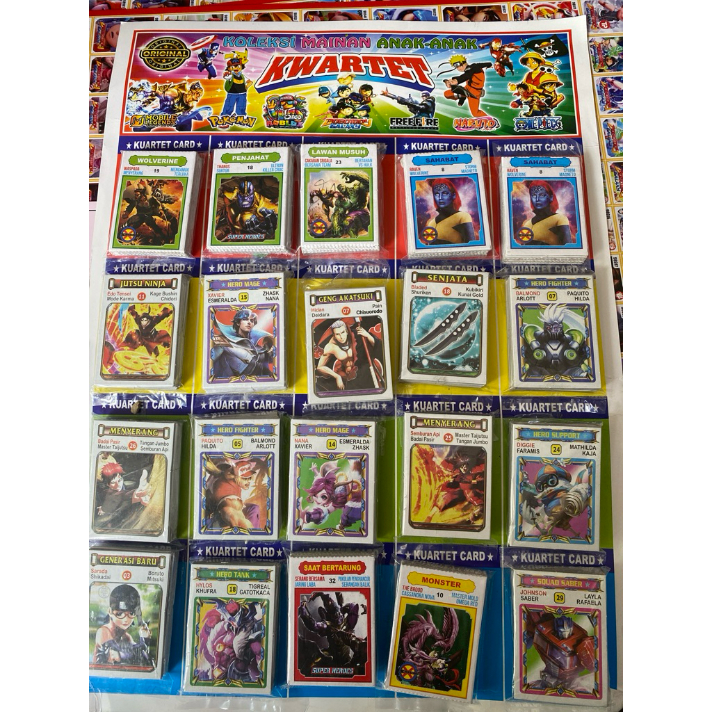 mainan kartu kwartet DG jumbo / gambar kwartet /mainan nostalgia / mainan kartu