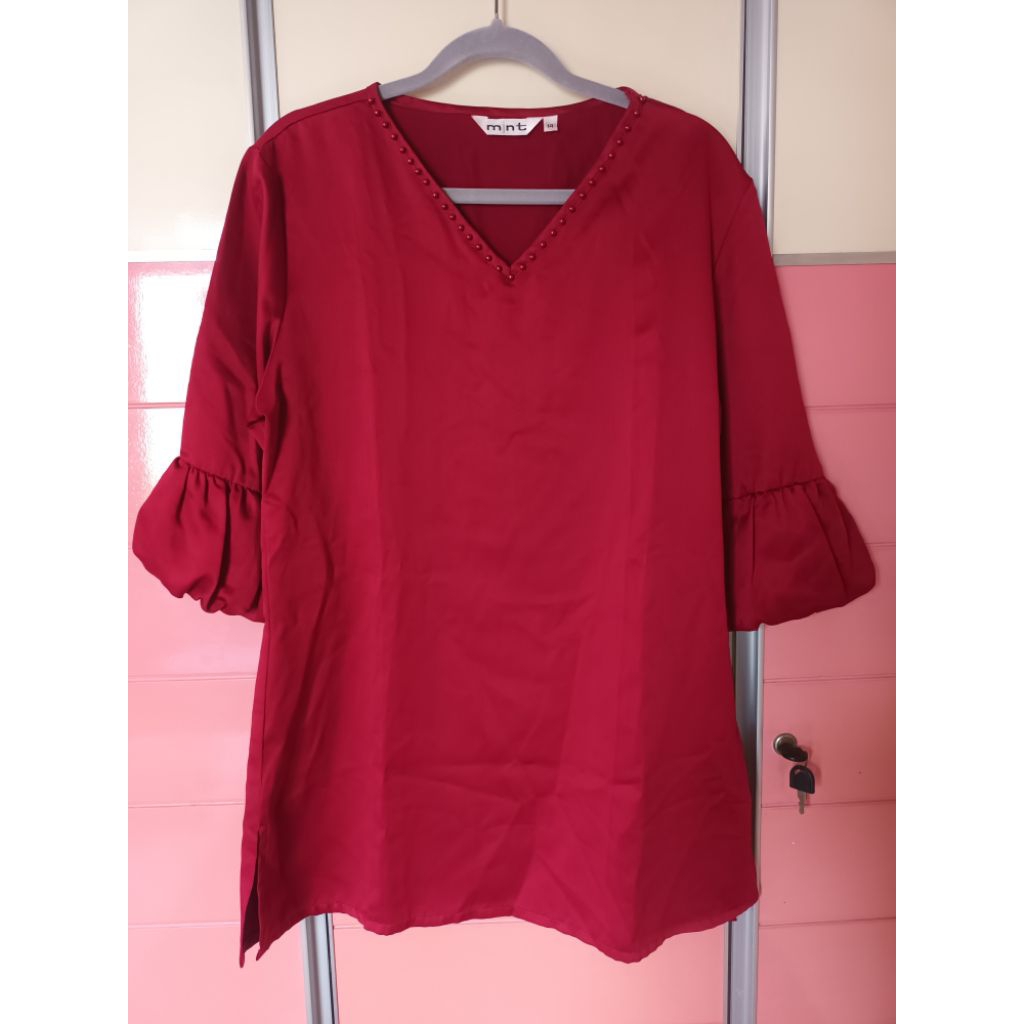 PL Blouse Mint Merah