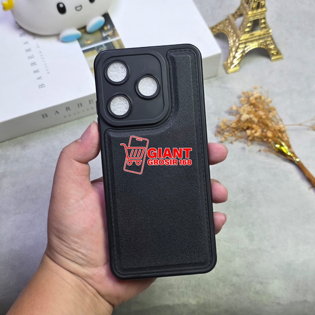 CASE TECNO SPARK 10 NFC TECNO SPARK 10C TECNO SPARK 10 PRO CASE LEATHER PRO CAMERA BLACK SOFTCASE TE