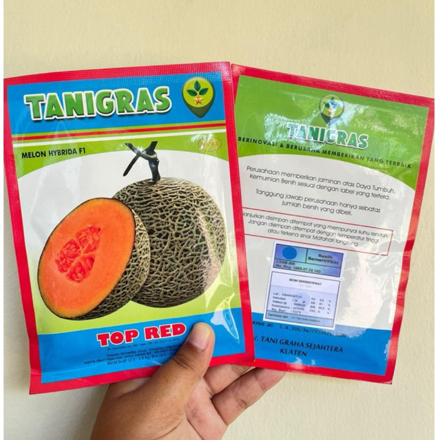 Benih Melon Madu Top Red f1 Tanigras (exp 04 2027)
