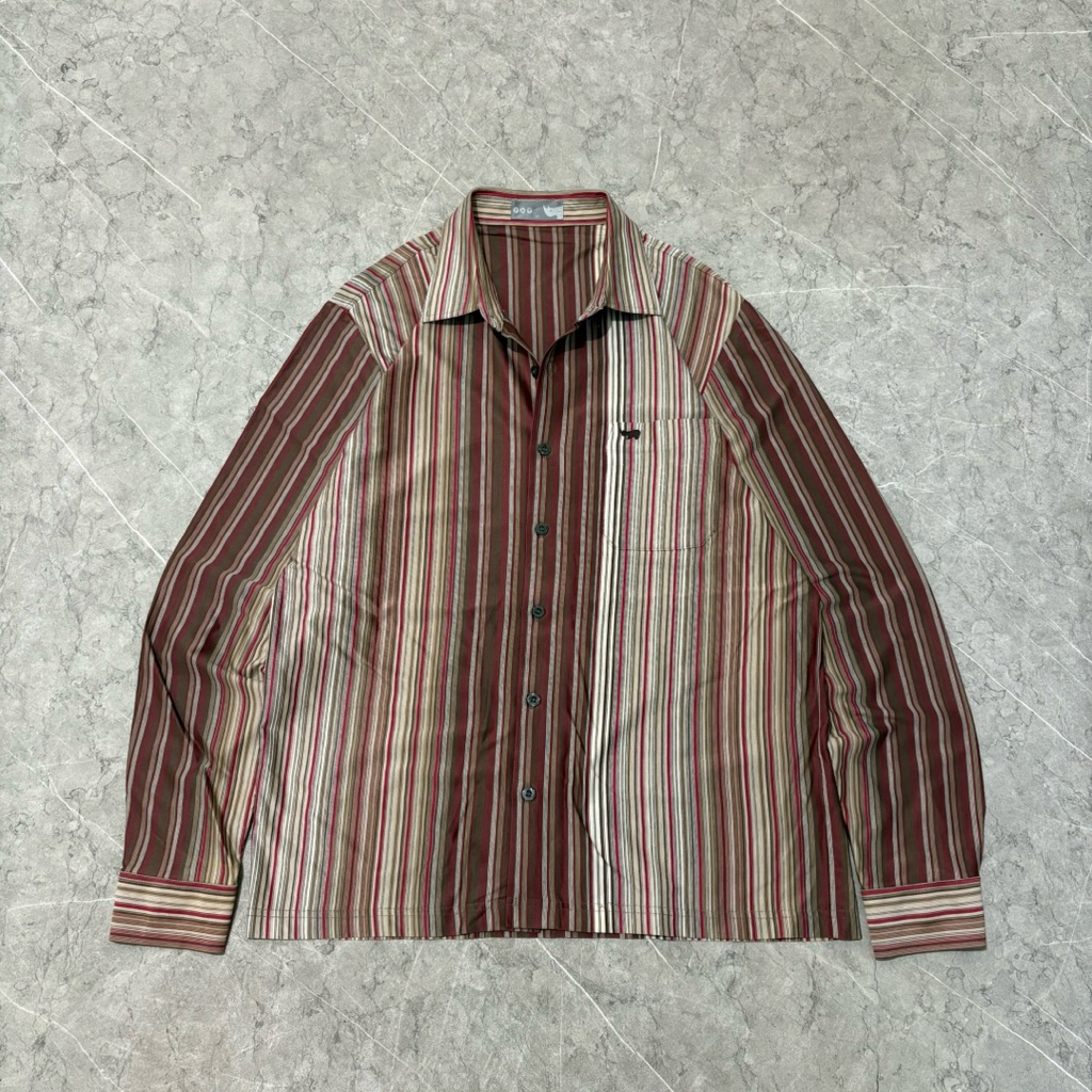 kemeja stripe pat size M