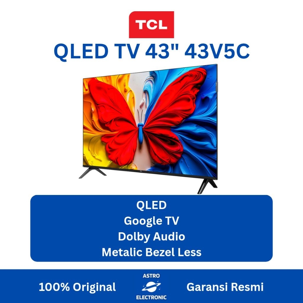 TCL 43V5C / 43V51C 2K FULL HD QLED HDR10 43 Inch