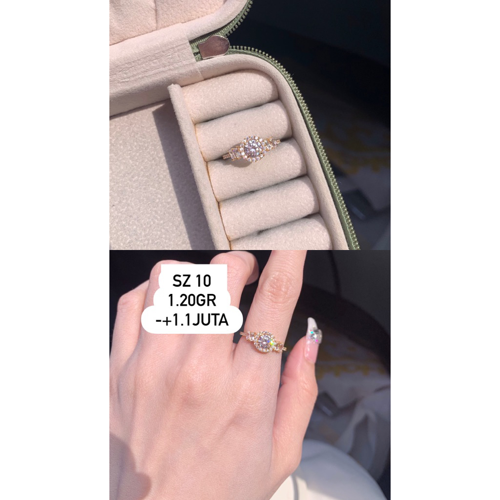 Cincin Ayu Round Baguette ring