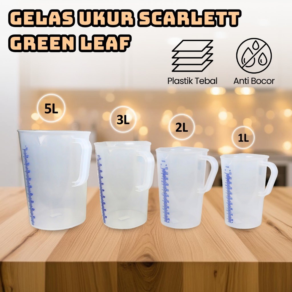 Gelas Takar 1 2 3 5 Liter Plastik | Gelas Ukur Jumbo | Gelas ukur | Gelas takar - LIVE RD