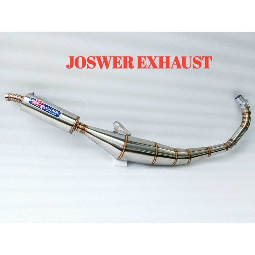 knalpot satria hiu satria lumba 2tak yy pang full stenlis