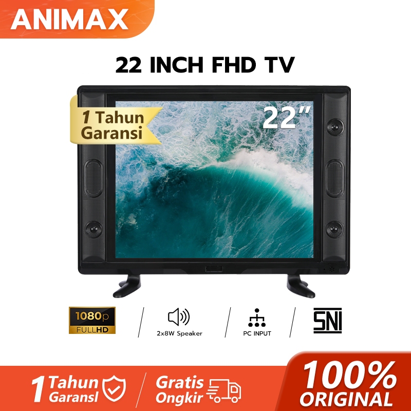 Animax TV 24/25/22 Inch Digital TV LED TV Full HD Televisio Garansi 1 Tahun