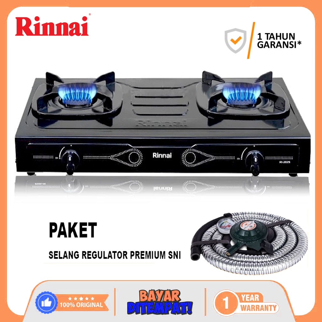 Rinnai RI-202S Kompor Gas 2 Tungku Rinnai RI 202 S