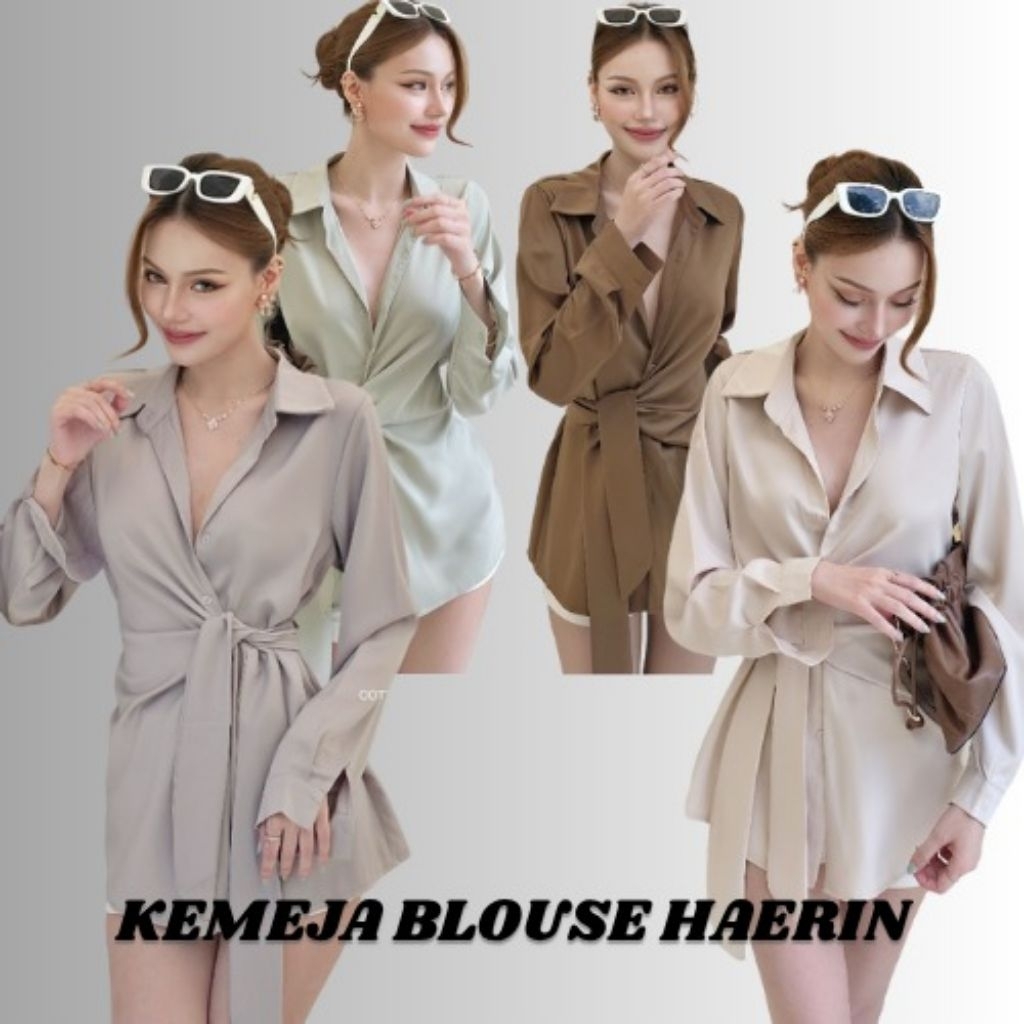 - MARBELLA.ID - READY KEMEJA BLOUSE HAERIN BY COTTON CANDY