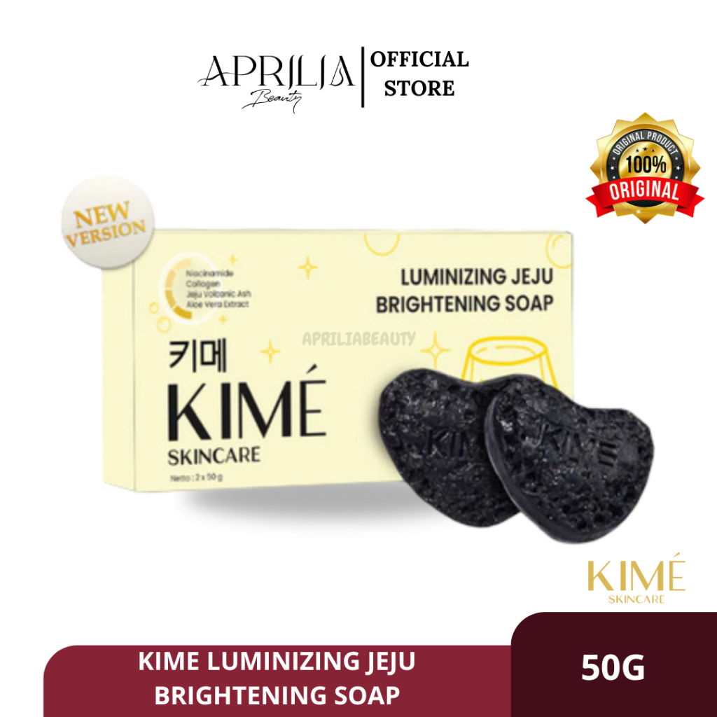 KIME - [Buy 1 Box Get 2Pcs] LUMINIZING JEJU BRIGHTENING SOAP | SABUN PENCERAH KULIT BADAN | SABUN MA
