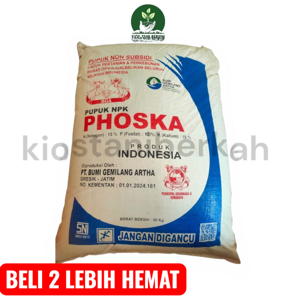 PUPUK NPK PHOSKA NIOPHOSKA 15 15 15 NON SUBSIDI | KEMASAN REPACK 1 Kg