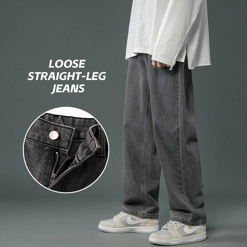 Celana jeans pria celana korean style pria celana kulot jeans pria celana panjang baggy pants gombra