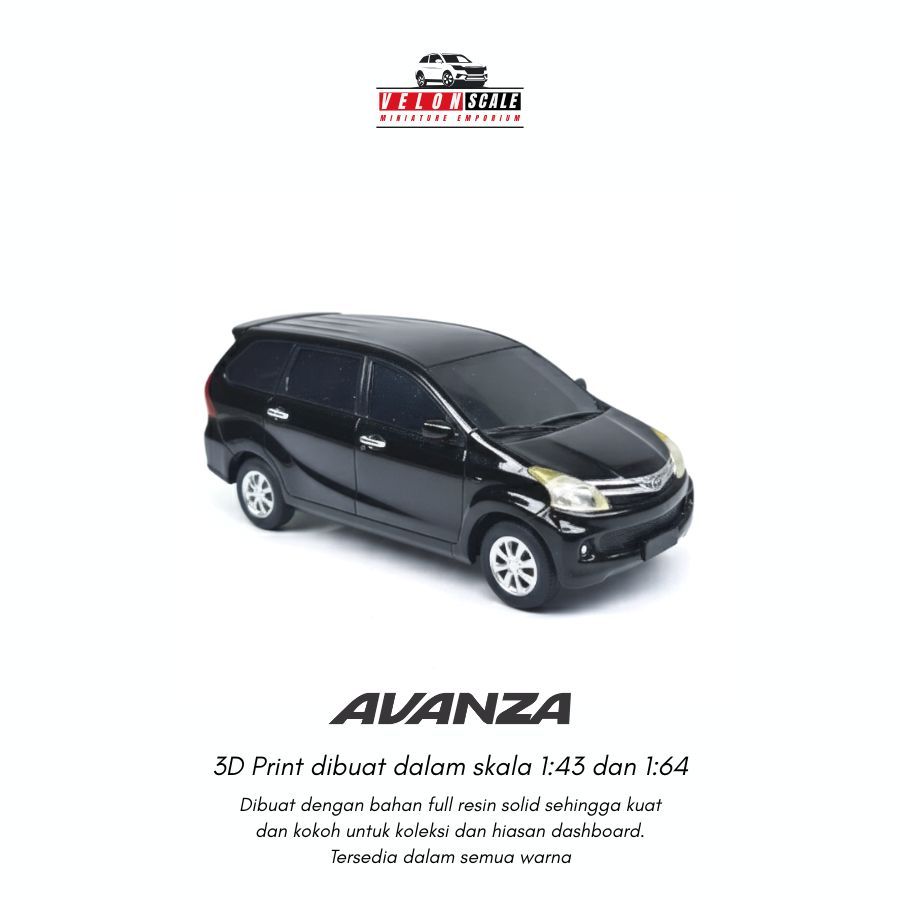 Miniatur Mobil 3D Print Skala 1:43 Model Avanza 2012, Resin Solid, Full Custom Warna dan Plat