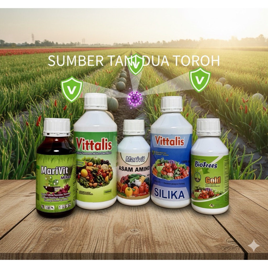 PAKET NUTRISI PERTANIAN DAN PELINDUNG ANTI VIRUS (Bawang Merah, Cabai, Melon)