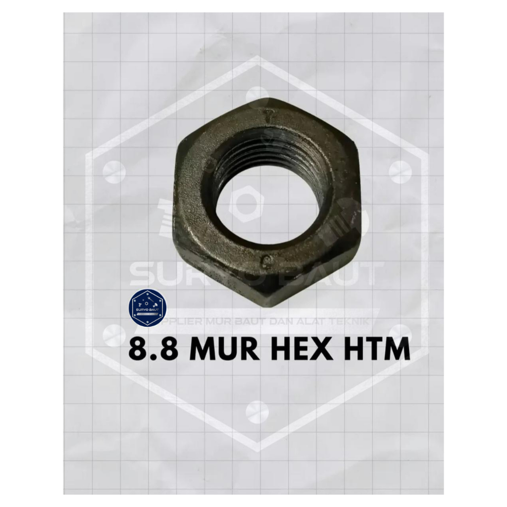 Suryo Baut - Mur Hex Hitam / Mur Baja M16 M24