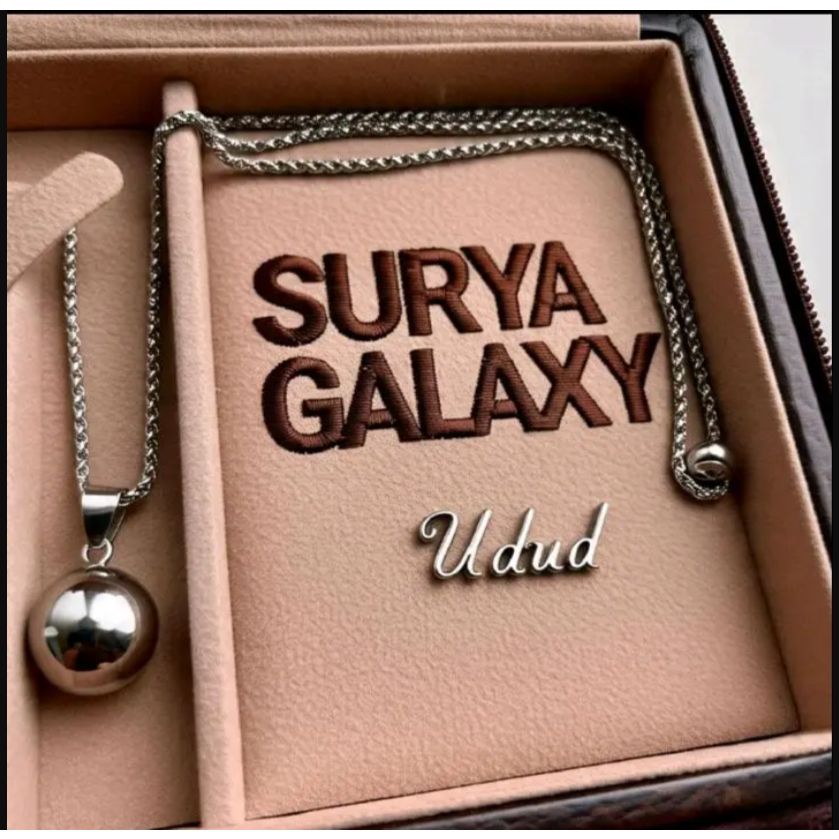 kalung liontin surya galaxy besrrta bonus kotak