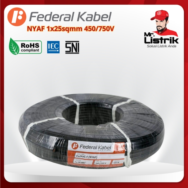 Federal Kabel NYAF 1x25mm² 1 meter