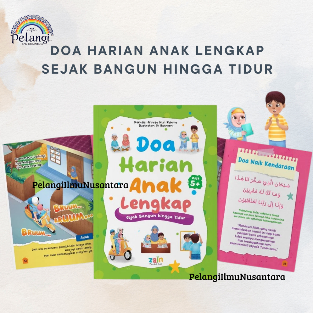 Pelangi Ilmu Nusamtara - Buku Doa Harian Anak Lengkap Sejak Bangun Hingga Tidur Doa Sehari Hari