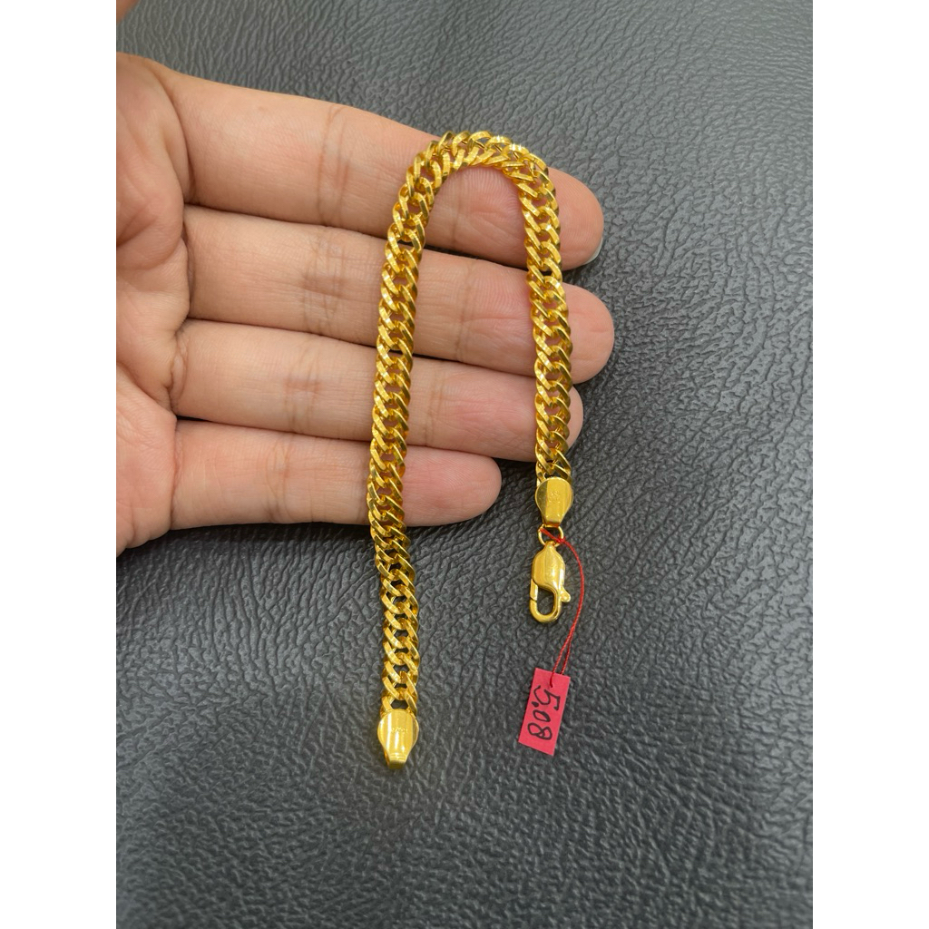 Gelang emas asli kadar 700 model mocca baru sisik naga