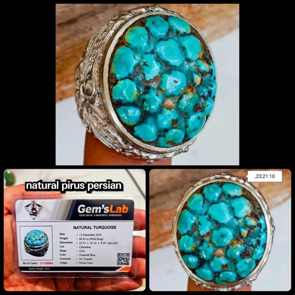 batu pirus asli iran ceplok kuro jumbo ngerikilan