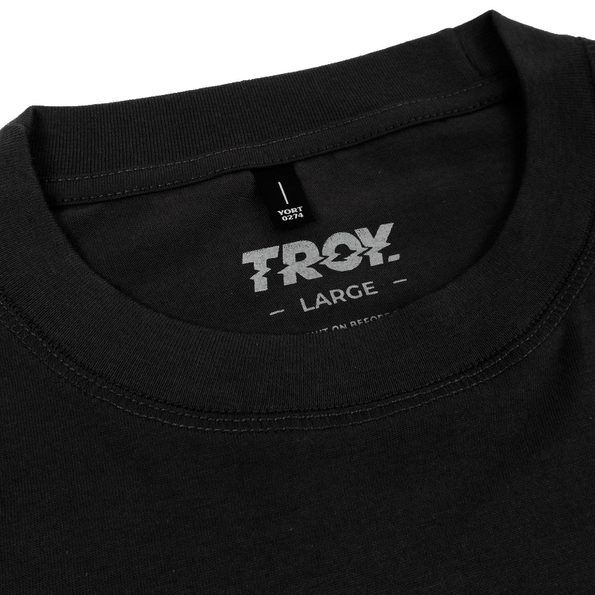 Troy Company Oversize Tshirt Black Armour Fearless - Kaos Oversize Hitam Lengan Pendek OVD 3015