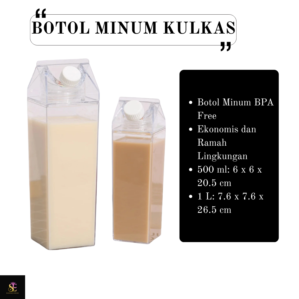 Botol Air Kulkas Transparan 1000ml BPA Free