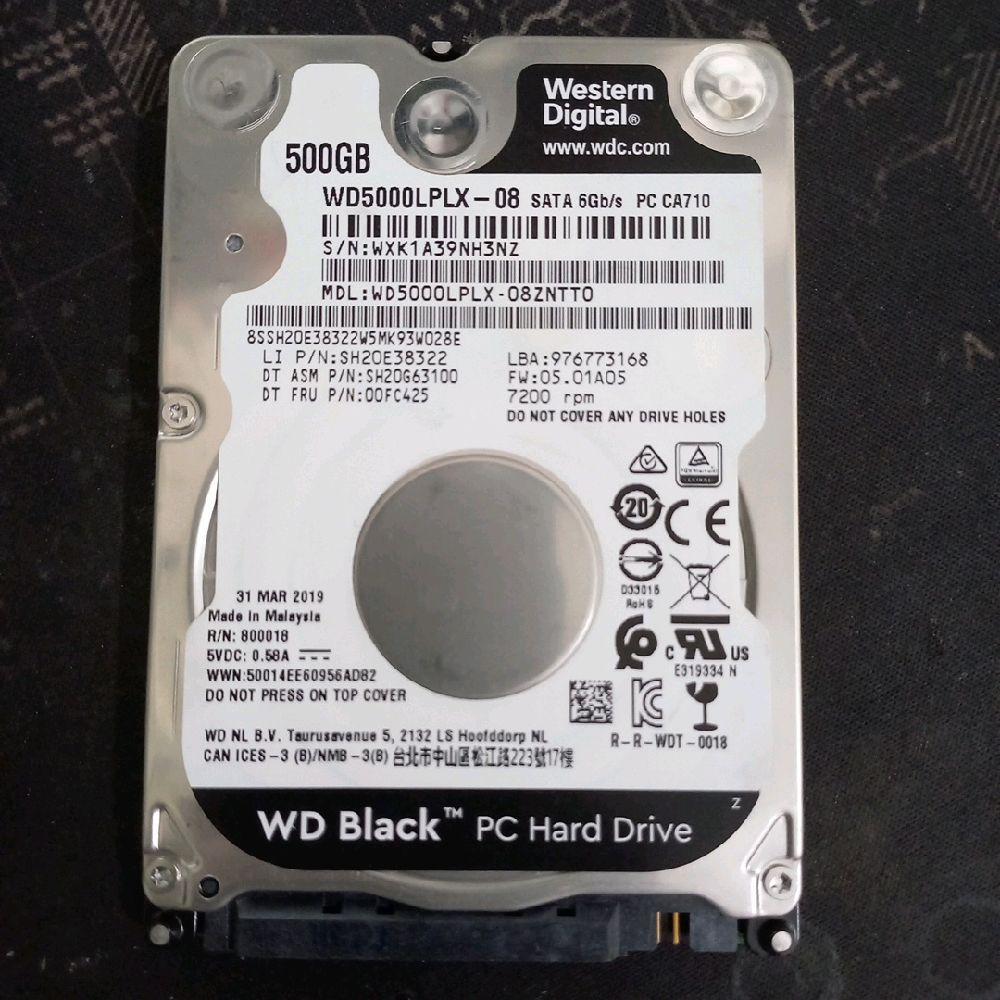 HARDISK INTERNAL 500GB WD BLACK HDD INTERNAL LAPTOP