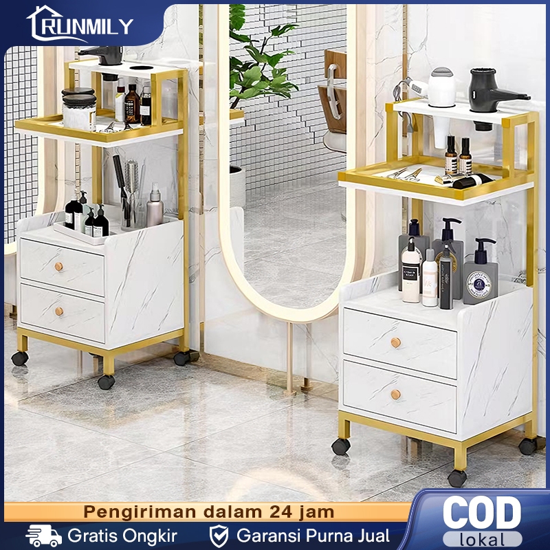 Meja Barbershop Anti Lembab Dan Anti Rayap Nakas Barbershop Rak Pangkas Rambut Kabinet Salon Rambut 